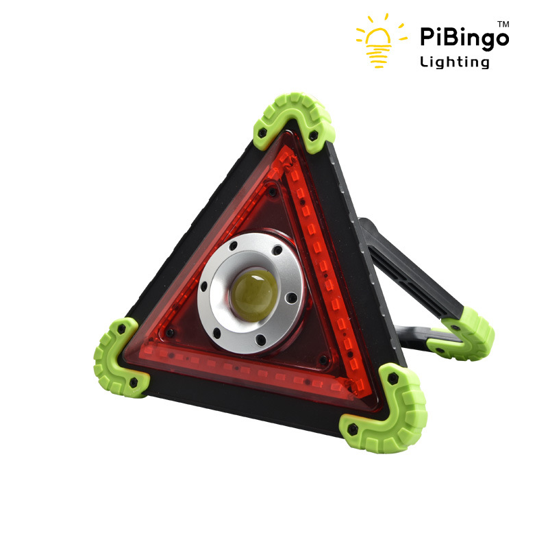 Triángulo de inundación del coche luz roja de advertencia reflector COB LED USB carga portátil lámpara al por mayor