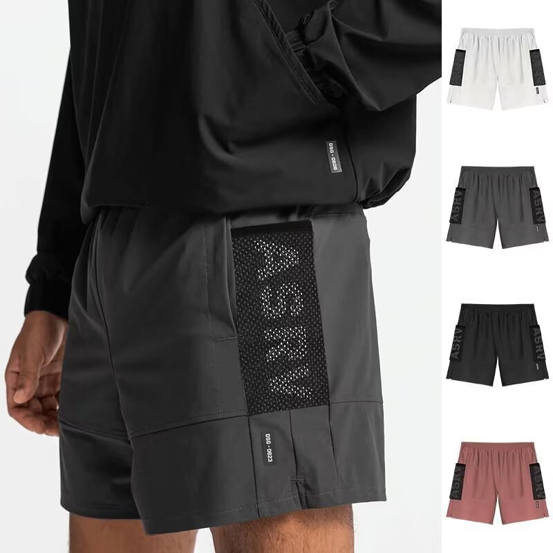 American Sports Basketball Shorts Trendy Brand Waterproof Multi-Pocket Mesh Quick-Dry Pants Multifunctional Fitness Quarter Pants Men
