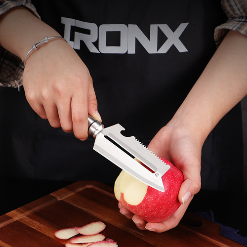 304 stainless steel handle paring knife multi-purpose sugar cane peeling knife 420 blade fish scale planer bottle opener kitchen tool