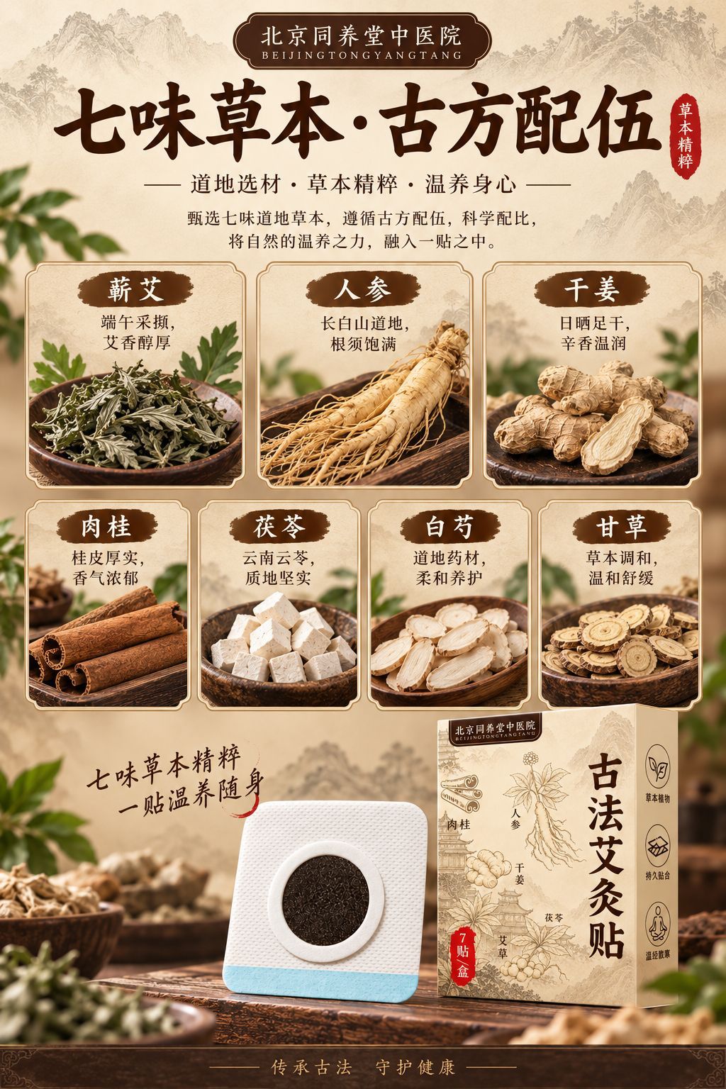 Ancient Method Moxibustion Patch Herbal Warm Compress for Neck Shoulder Waist Legs and Joints quality and texture