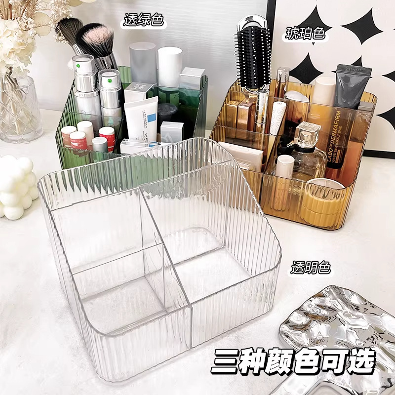 Caja de almacenamiento de cosméticos Comodador Cesta de almacenamiento transparente Mesa de escritorio Pen Holder Cosméticos Estante de almacenamiento de cosméticos image 4