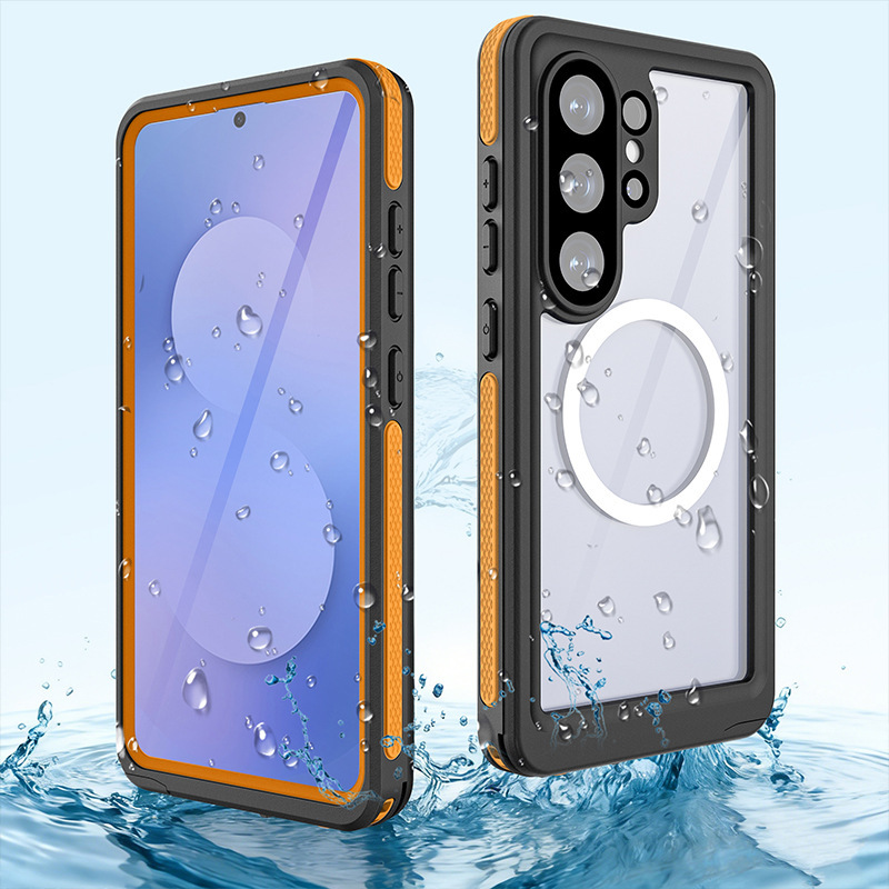 Suitable for Samsung Galaxy26Ultra Magnetic Waterproof Case Diving Anti-Fall Outdoor Sports All-Inclusive Mobile Phone S26