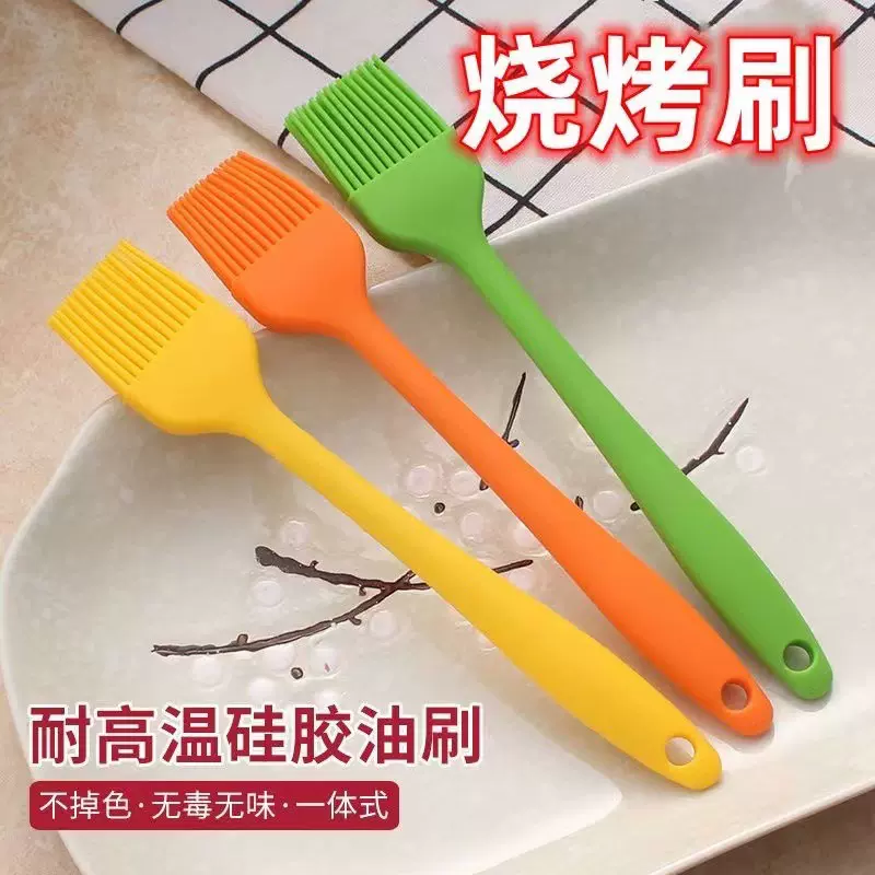 家用耐高温油刷子厨房烙饼食品级硅胶油刷烘焙烧烤刷不掉毛油刷子