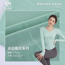 春夏新款涤氨运动提花网眼布 T恤家居服运动套装瑜伽服针织面料