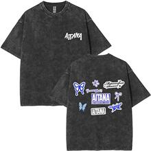 230Gŷ�봿��Washed Vintage Singer Aitana Logo Graphic T Shir