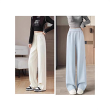 春秋新款天丝莱赛尔弯刀阔腿裤百搭显瘦立体口袋设计折边高品长裤