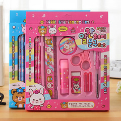 Wholesale student 10-piece stationery set gift box children's birthday gifts kindergarten primary school students exam prizes