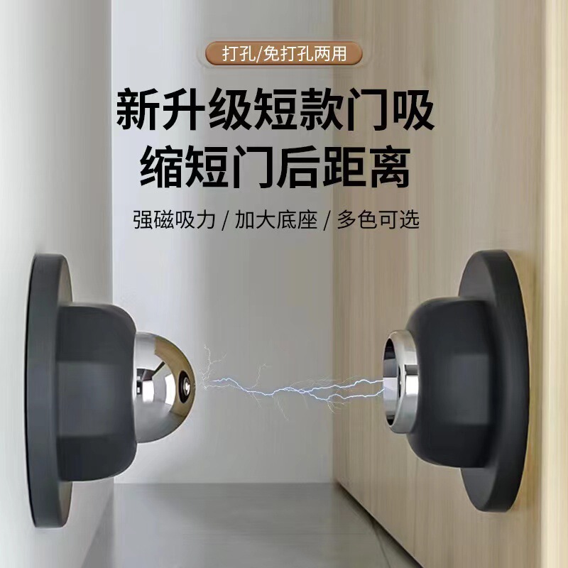 新しいショートタイプの穴を開けないシリコンドアはホテルの家庭用の強い磁気強力な静音ドアがシリコンのドアにぶつかりません。|undefined