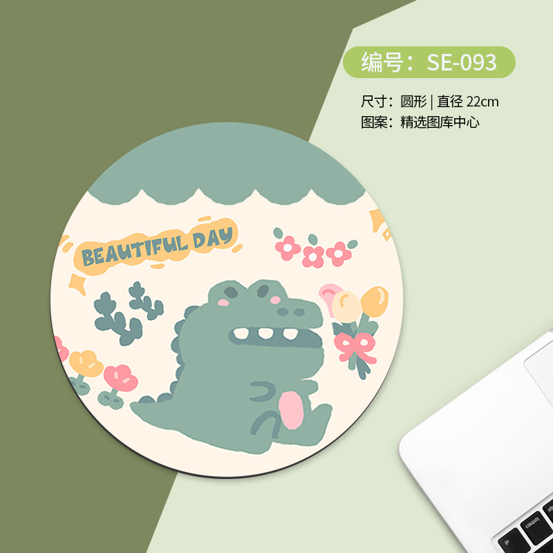 Alfombrilla de ratón redonda, pequeña y portátil, con antideslizante y soporte para muñeca