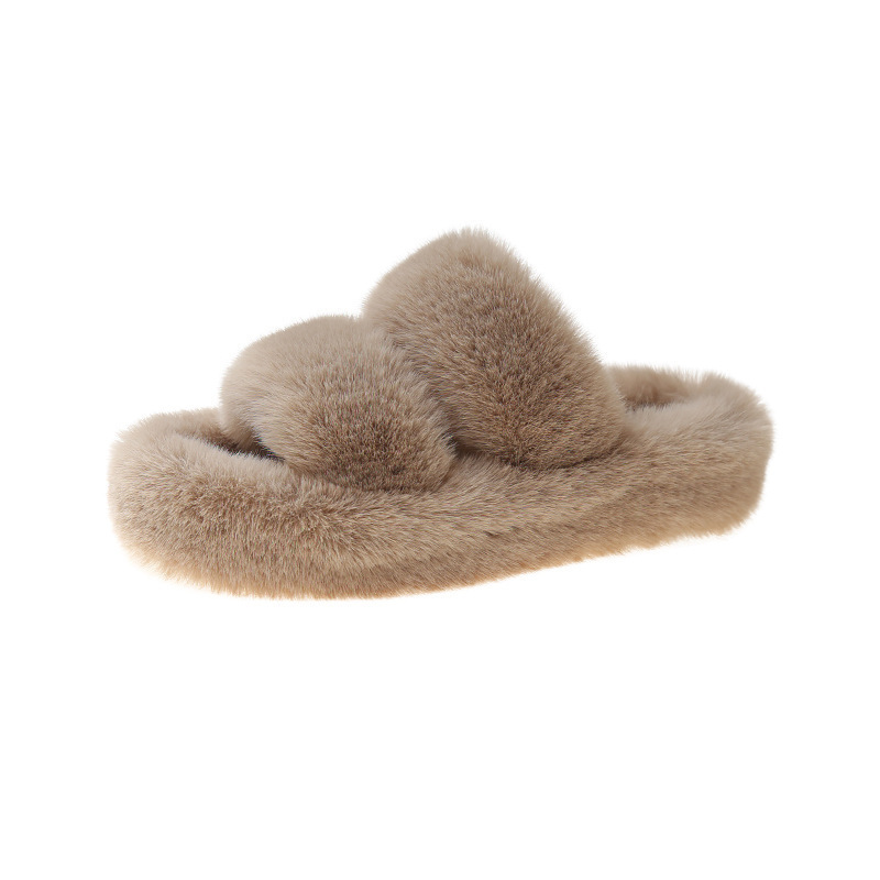 Chaussures de maison en peluche velours pour femmes, réglables, à enfiler, pour chambre à coucher, intérieur, doux et léger, en mousse à mémoire de forme, été et automne_voghion.com