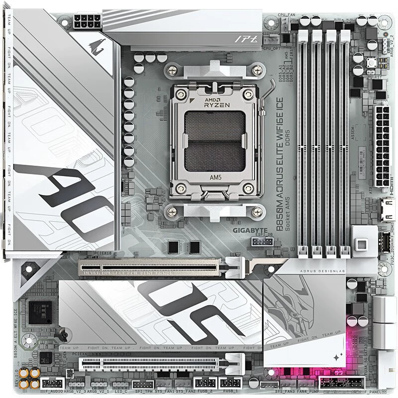 Материнская плата Gigabyte B850M AORUS ELITE WIFI6E ICE ICE-арт резьба, DDR5, пригодна для морской комнаты, AM5