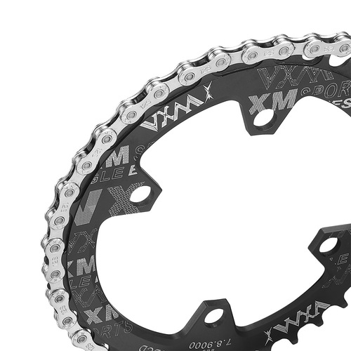 VXM bicycle chain 8/9/10/11/12-speed single-speed mountain road bike electroplated silver transmission chain lightweight