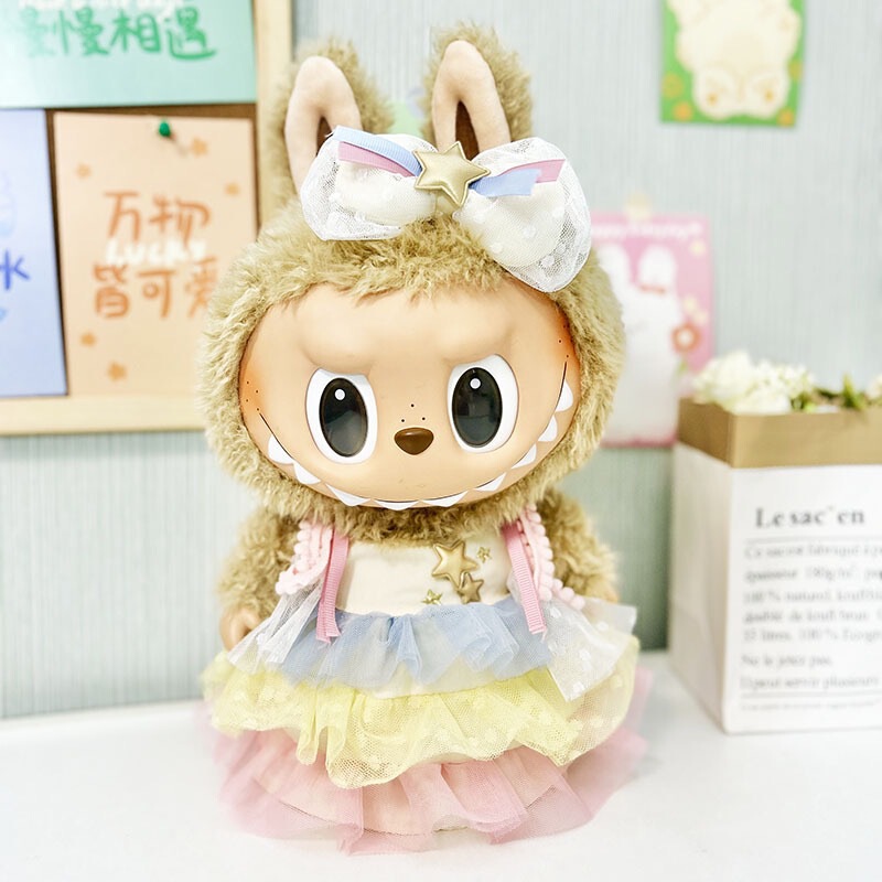 38cmラブブベビー服、ラブブぬいぐるみ服、ラブブ人形着替え、漢服スカートスーツ|undefined