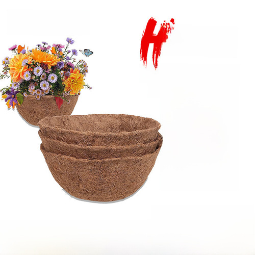 Factory Sales Palm Leaf Basket Planters Balcony Palm Leaf Hanging Basket Flower Pot Hanging Pot Artificial Palm Leaf Hanging Flower Pot Inner Liner