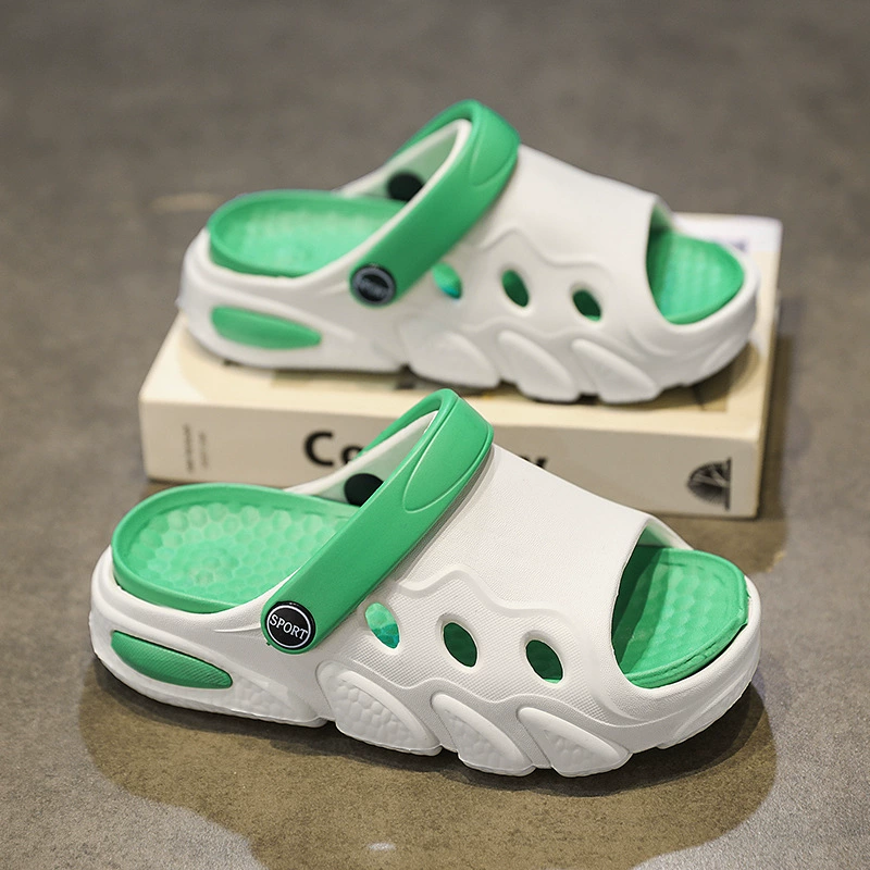 Детские тапочки и пещерные туфли для мальчиков летом новая нескользящая наружная пляжная обувь двойного назначения