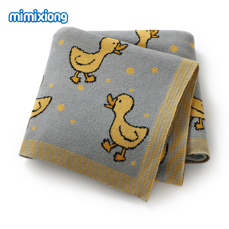 Caricatura pato jacquard mantas mantas mantas de aire acondicionado mantas de siesta Amazon mantas de punto mantas de venta caliente transfronteriza