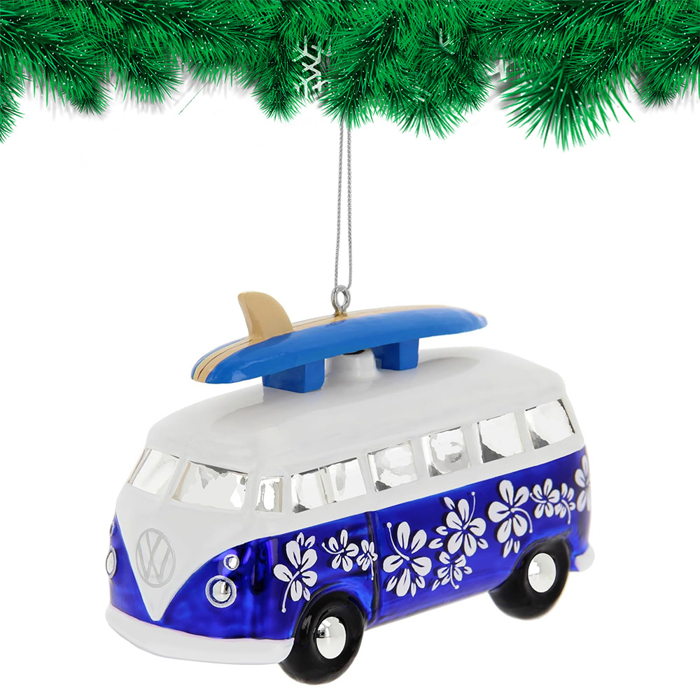 Blue glass bus