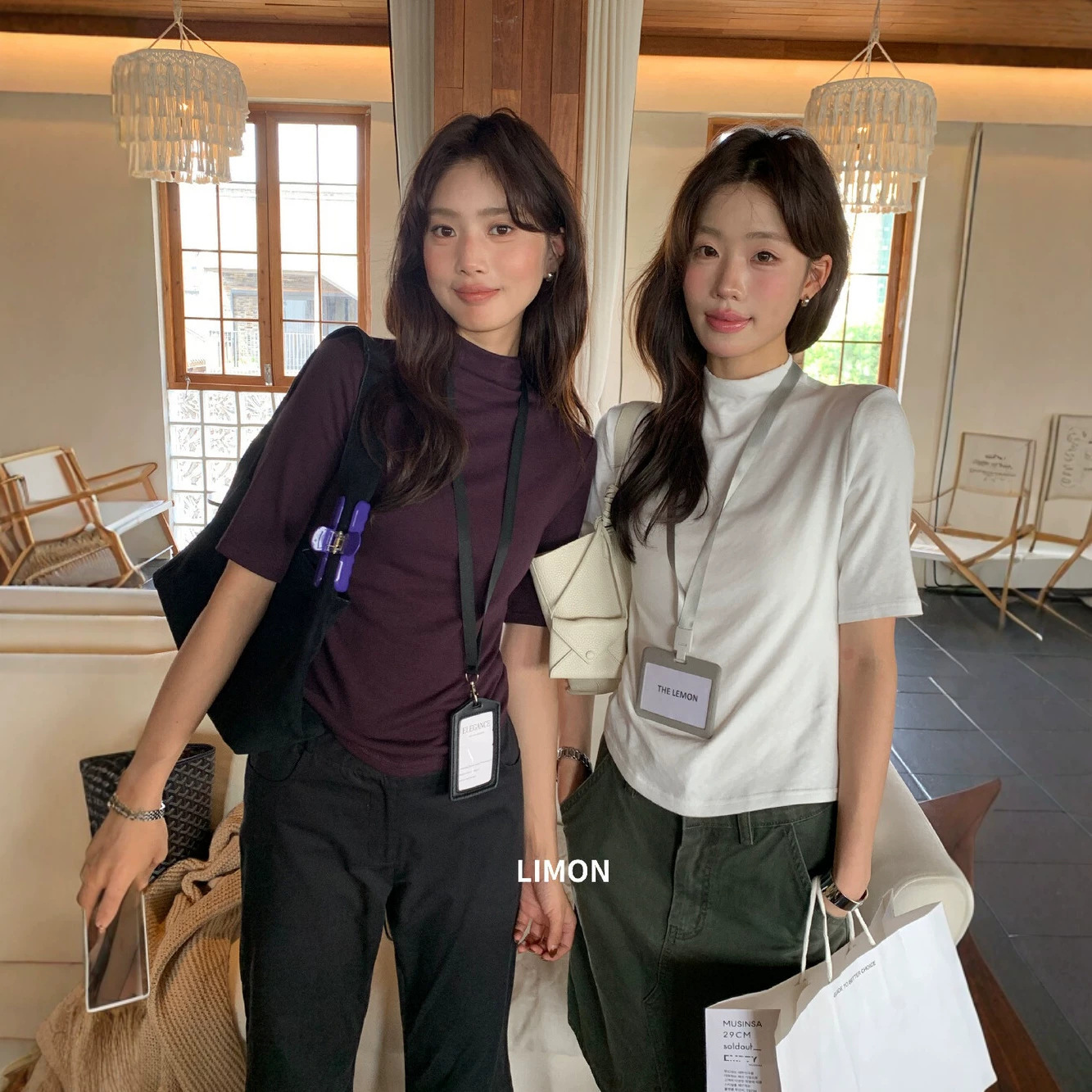 Lemon Green Tea 2026 Early Autumn Minimalist Style Inner Layer Base Shirt Basic Style Versatile Slimming Straight Shoulder High Neck Short Sleeve