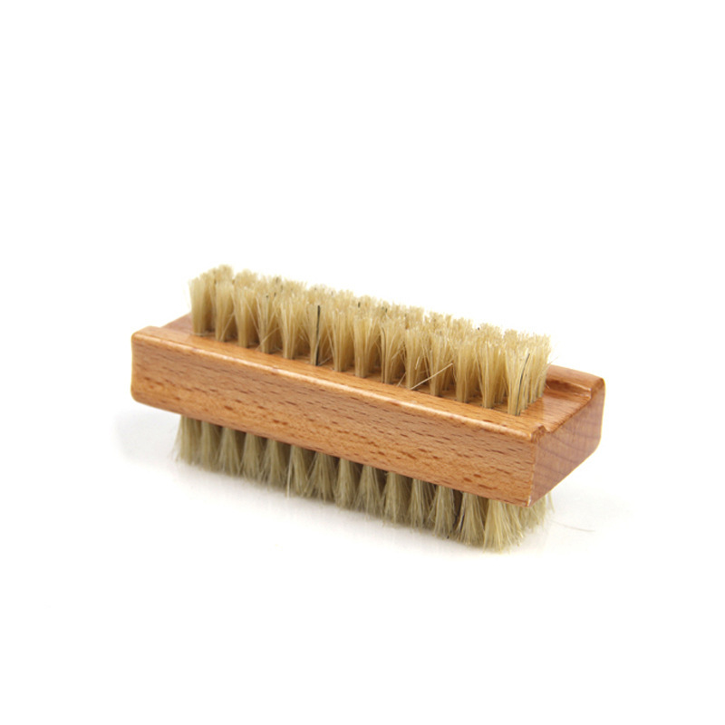 Engravable high-grade beech bristle cleaning brush hand washing brush nail brush disc jade brush walnut brush