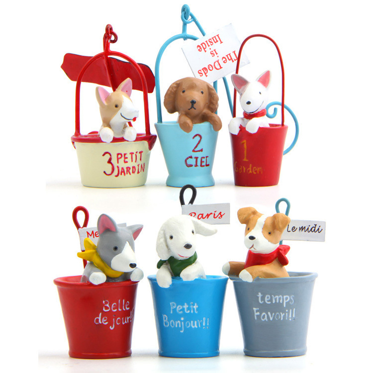 Japanese Grocery Cup Puppy Gardening Moss Fleshy Small Fresh Flower Plug-in Shooting Props Doll Ornaments
