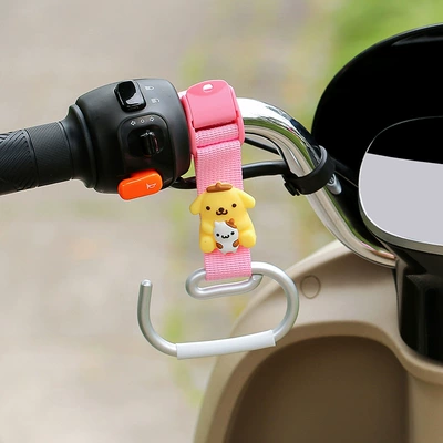 Vehicles, No-Drill Installation, Multifunctional | Other Electric Vehicle Accessories - pink-long-belt-e-hook-pudding-dog-left