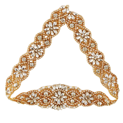 European and American DIY wedding dress accessories, trim, lining, hand-stitched water crystals, bride's belt, crystal waist decoration