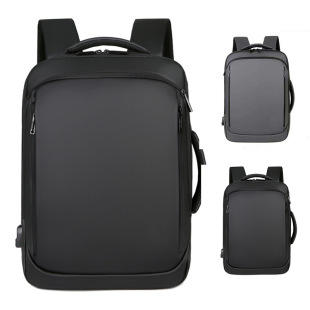 Backpack New Business Men's Leather Film Computer Bag Multifunctional Business Backpack Large Capacity Casual Travel Bag