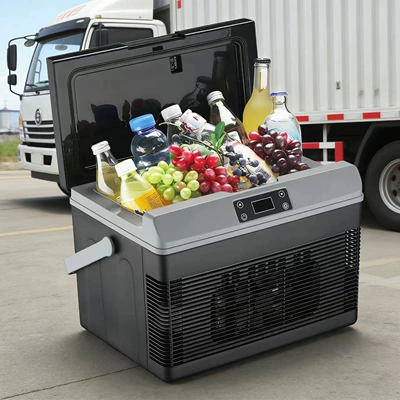 Truck Refrigerator Mini Refrigerator Portable Heating and Cooling Box 12V24V Outdoor Refrigerator Small Heating and Cooling Box (Soyuducular)