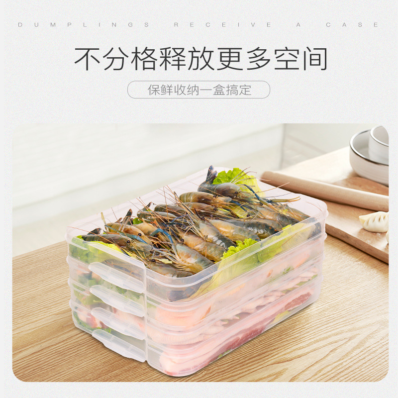 冰箱收纳饺子盒食品级冷冻食物密封保鲜水饺馄饨速冻厨房家用|undefined