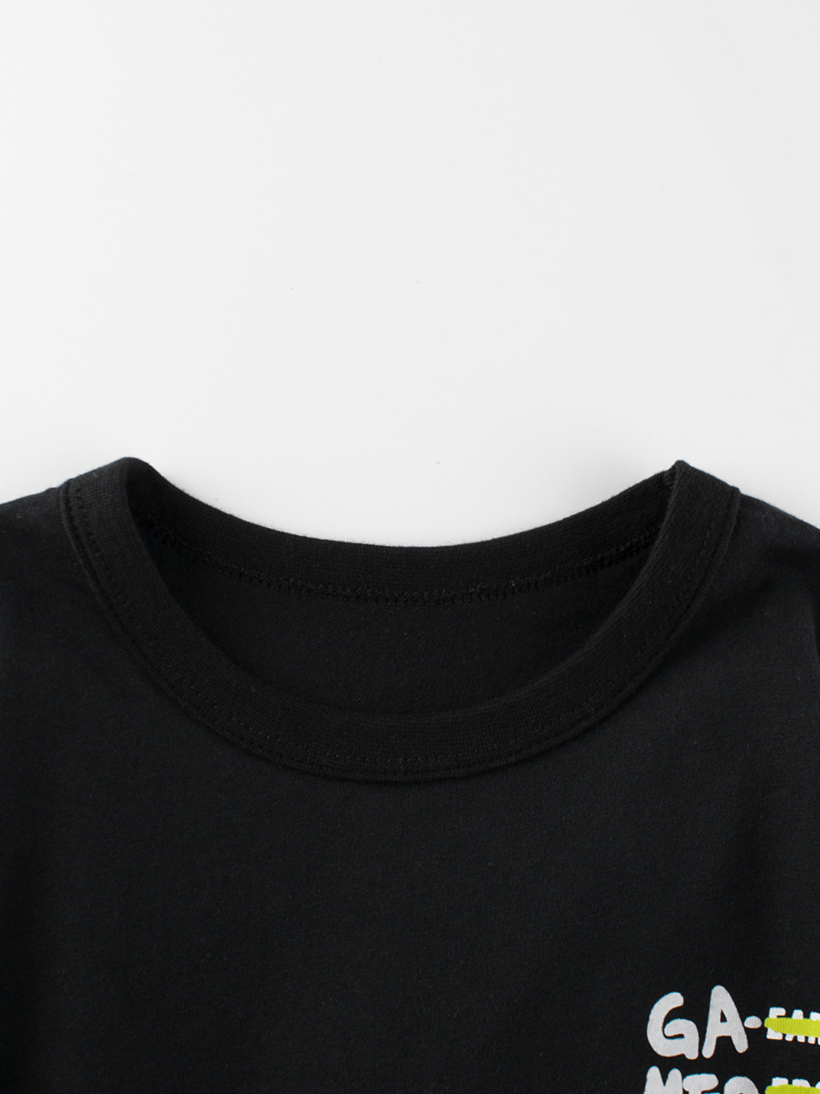 27kids ropa para niños coreanos cuello redondo media manga ropa para niños transfronteriza al por mayor camiseta de manga corta para niños ropa de verano para niños