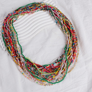Medium Rice Bead Waist Chain Rice Bead Jewelry Bohemian Style Stacked Wear