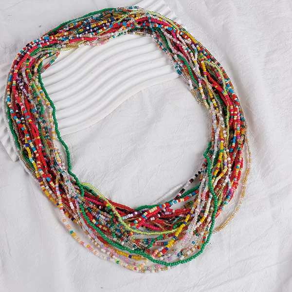 Medium Rice Bead Waist Chain Rice Bead Jewelry Bohemian Style Stacked Wear