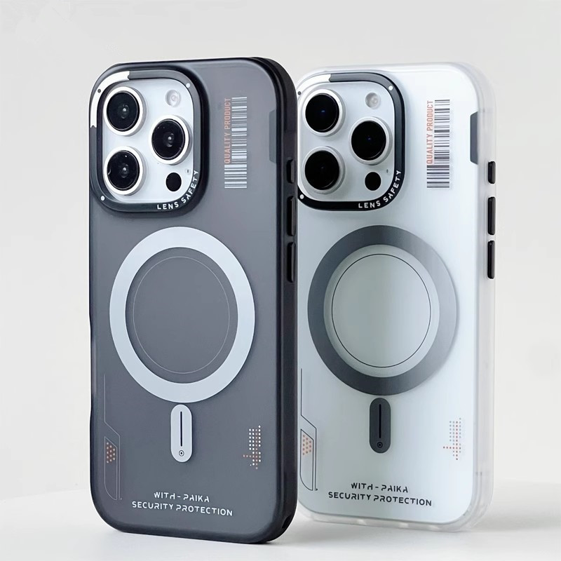 トレンドブランド ジンシャ Apple 17 Pro Max対応 マット磁気吸着スマホケース iPhone 16 クリエイティブな肌触り保護カバー|undefined