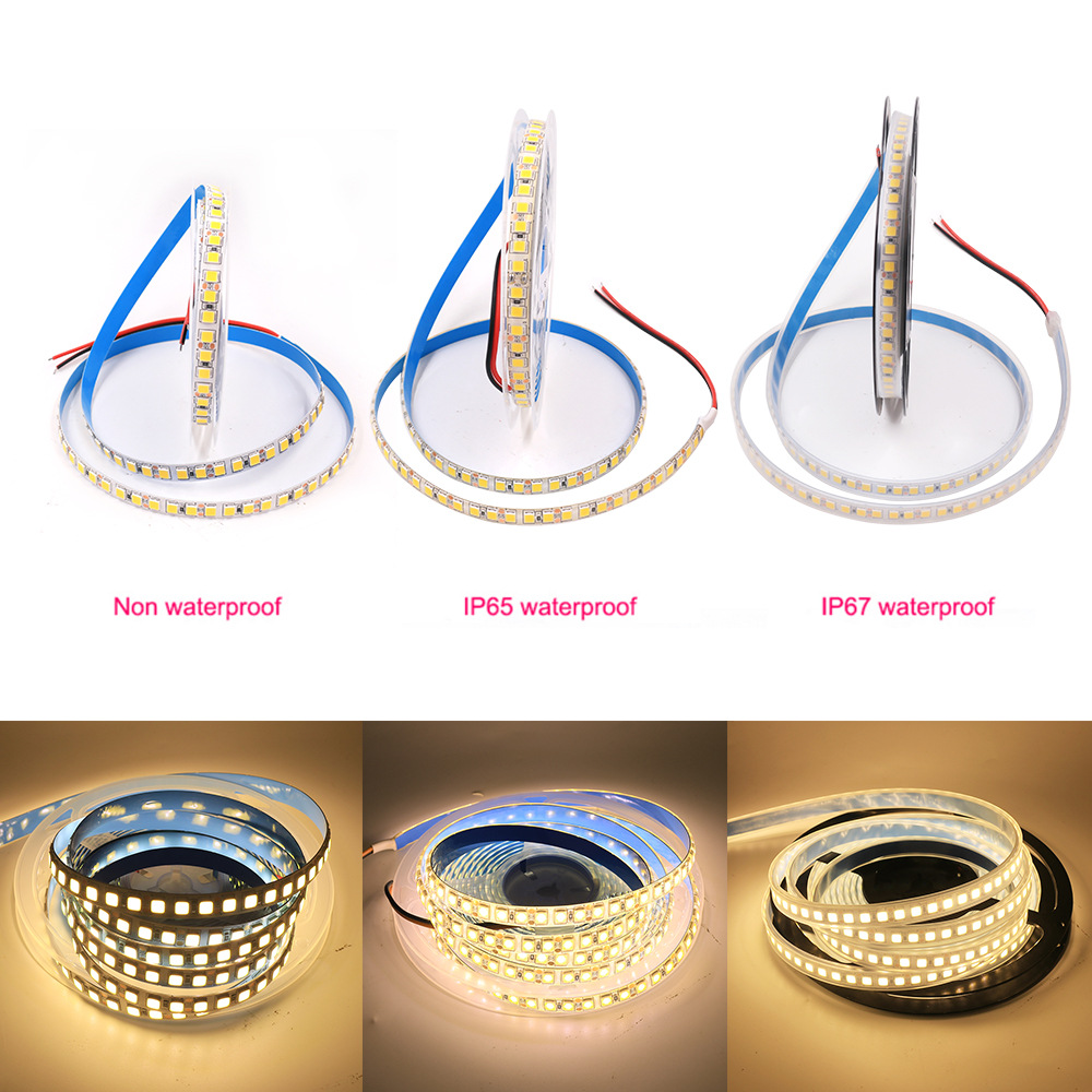 LED flexible strip 5054 warm white 120 LEDs 12V/24V bare board encapsulated waterproof low voltage high brightness flexible light bar