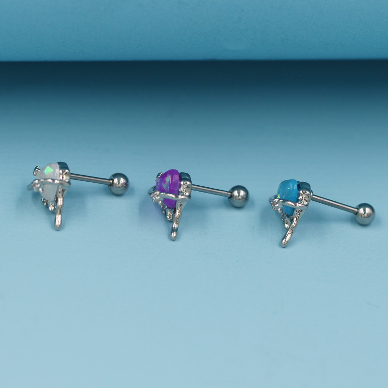 5g Weight Titanium Steel Ear Needle Material Cartilage earrings Classification 1 Piece Quantity Party, Street Occasion Titanium Steel Material Star, Heart Shape, Bow Knot Pattern All Seasons Season Unisex Gender Plating Design Hip-Hop, Streetwear Style 1 Piece Hip-Hop Streetwear Star Heart Shape Bow Knot Plating Titanium Steel Cartilage Earrings 6