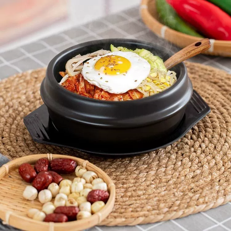 Корейская каменная кастрюля для бибимпапа, специальная каменная кастрюля для риса, каменная посуда, рыба, домашняя запеканка, керамическая сковорода с антипригарным покрытием