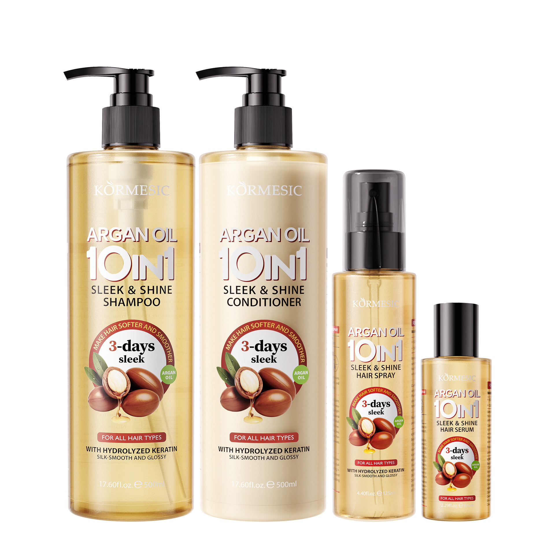 KORMESIC suave brillante aerosol para el cabello humectante comercio exterior al por mayor spot transfronterizo