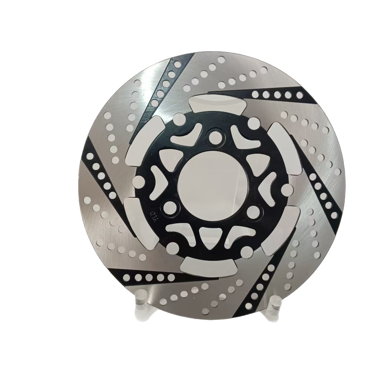 220mm Brake Disc with 58mm Inner Diameter, 70mm Hole Spacing, Curved Groove for Fixing, Suitable for Front and Rear Electric Scooters Like Niu, Little Turtle, and Monkey, Modified Disc Brake Rotor