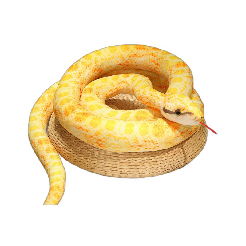 Amazon Cross-border Plush Funny Cartoon Snake Plush Toy New Simulation Animal Large Snake Doll