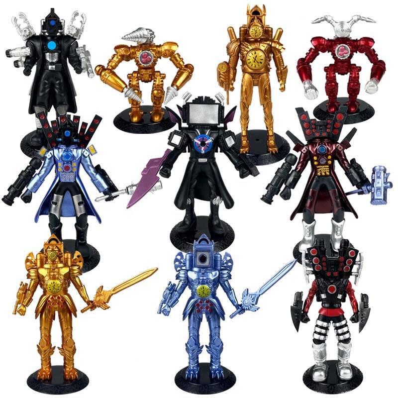 Cross-Border Titan Tv Monitor Vs. Toilet Man Hand-Held Office Audio Man Clock Man Model Ornaments