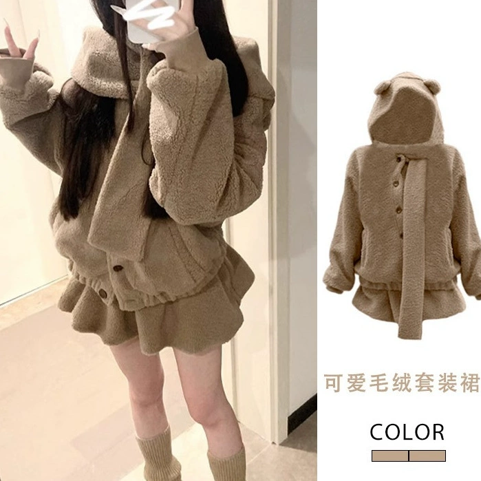 Французский костюм из овечьей шерсти платье для детей поздней осенью и ранней зимой