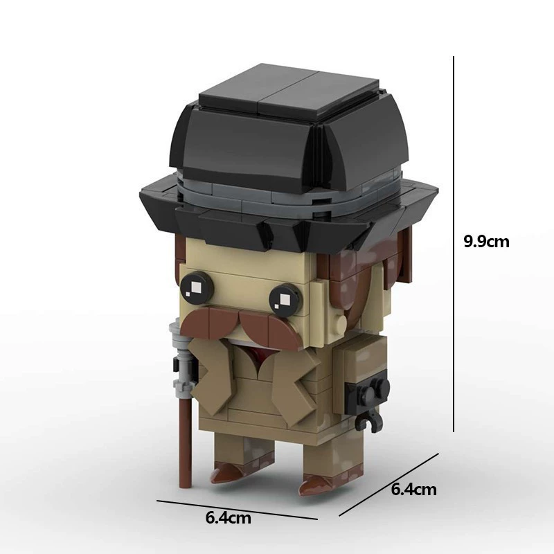 Creative doll DIY assembly MOC compatible LEGO building blocks Sherlock Watson children's model brick gift
