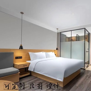 Hotel Furniture Standard Room Full Set Rental Apartment Special Bedside Single Double Homestay Express Guest Room Hotel Bed