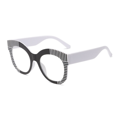 2024 cross-border new style eyebrow stripe frame anti-blue light flat mirror European and American fashion internet celebrity glasses frame BL6865