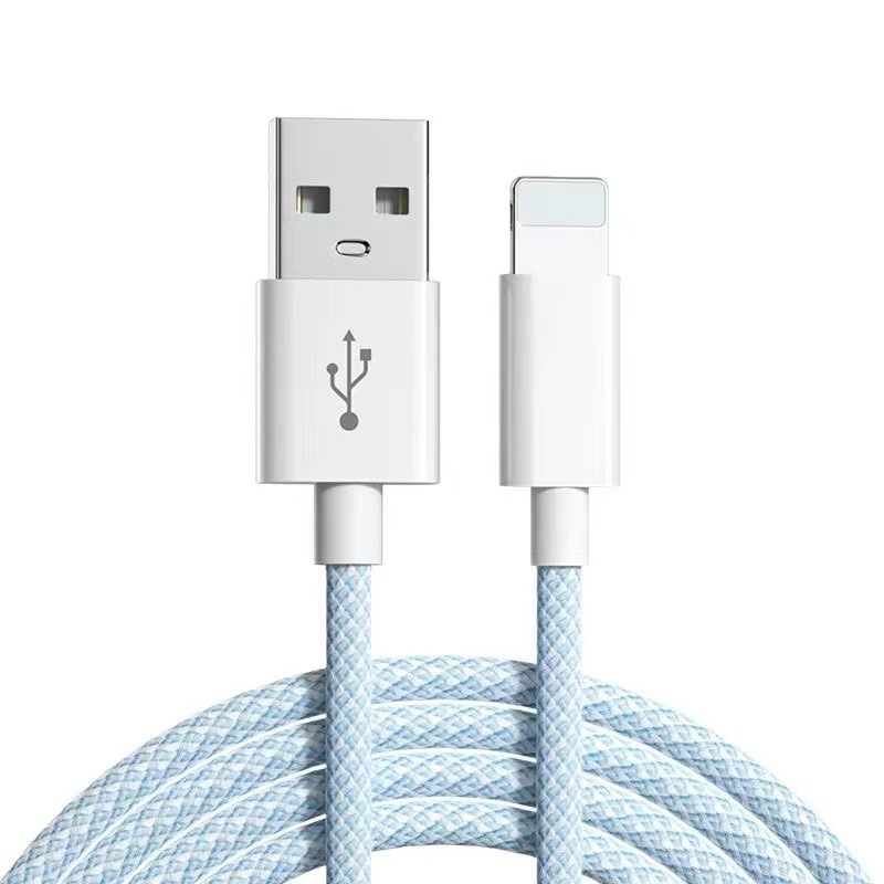 马卡龙type-c数据线彩色编织USB-C充电线适用华为安卓手机数据线|undefined