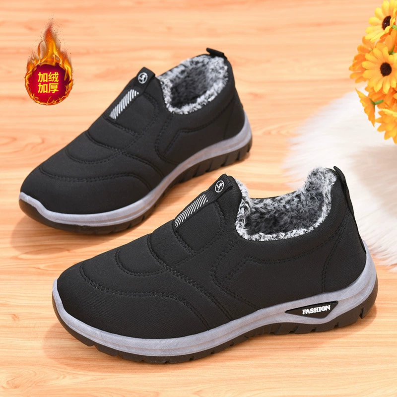 Зимние женские хлопчатобумажные туфли среднего и пожилого возраста