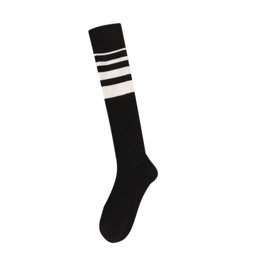Calf women's stockings pure cotton two strips one piece drop shipping student socks high cotton socks manufacturer wholesale trend ins