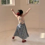 夏季女童新款格子吊带裙