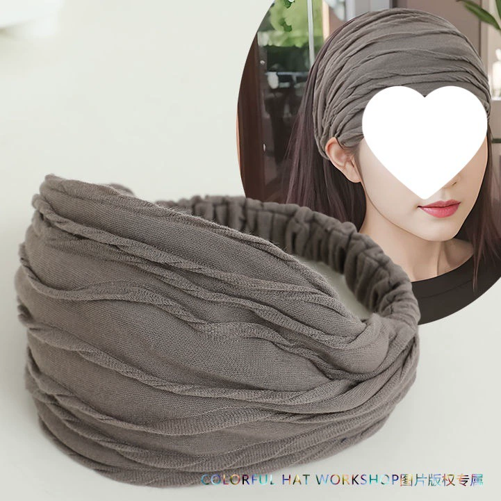 Лунная эластичная волнистая плиссированная нескользящая мягкая защита лба в корейском стиле, практичный морозостойкий универсальный платок для йоги, аксессуар для волос, чтобы сохранить тепло