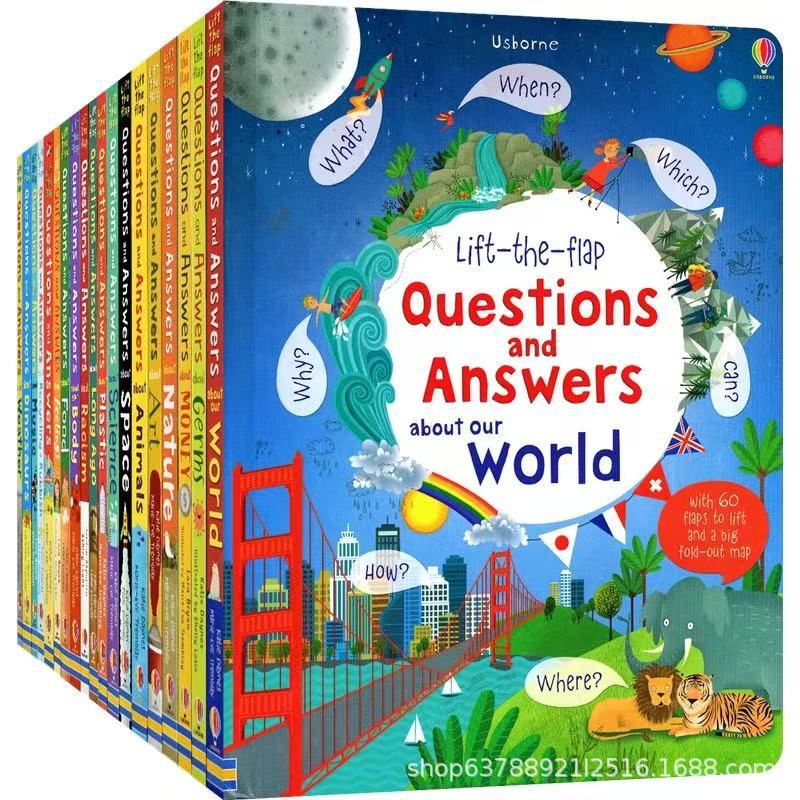 大开本你问我答系列 lift the flap 儿童英文启蒙早教玩具翻翻书